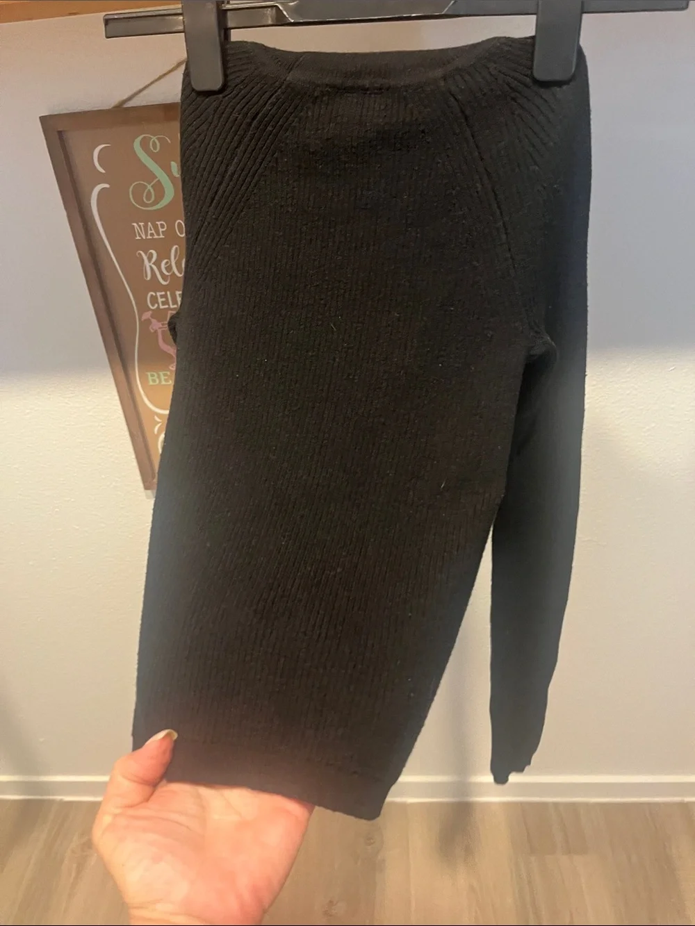 wild fable Black Ribbed Cutout Long Sleeve Top - Picture 4 of 6